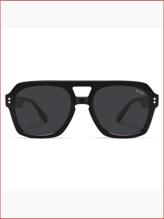 Retro Thick Polarized TAC Aviator Sunglasses main image 6